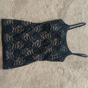 Express black lace tank top